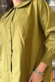 Paloma Tela Peter Pan Blouse Mucky Olive